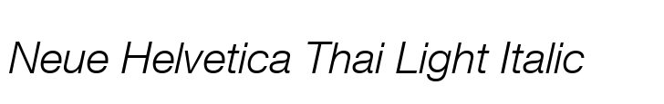 Neue Helvetica Thai Light Italic